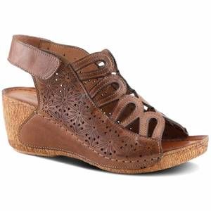 NEW SPRING STEP SHOES women's inocencia leather sandal in brown